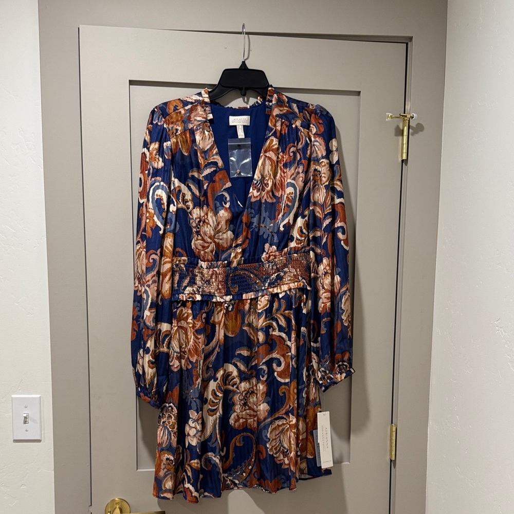 Adrianna Papell Blue Floral Dress